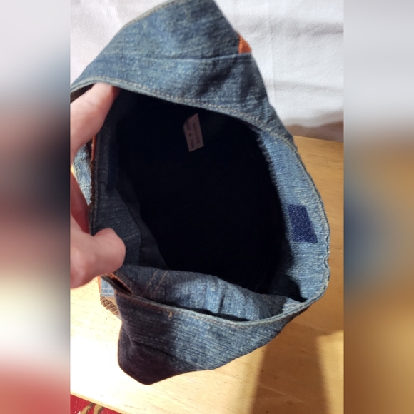 Vintage multicolor cotton hobo bag - Picture 4 of 5